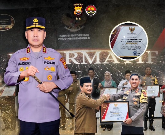 Polda Bengkulu Raih Predikat Informatif Tertinggi dari KIP Provinsi Bengkulu