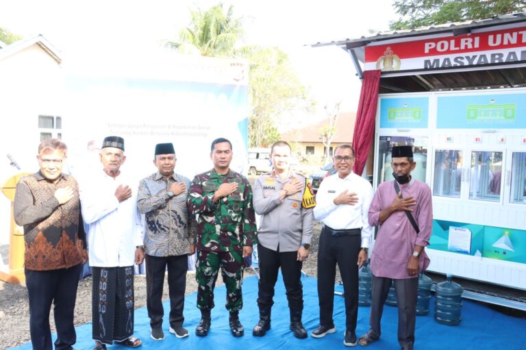 Peduli Pascabencana, Polres Pidie Jaya Hadirkan Depot Air Minum RO Gratis di Pos Satlantas