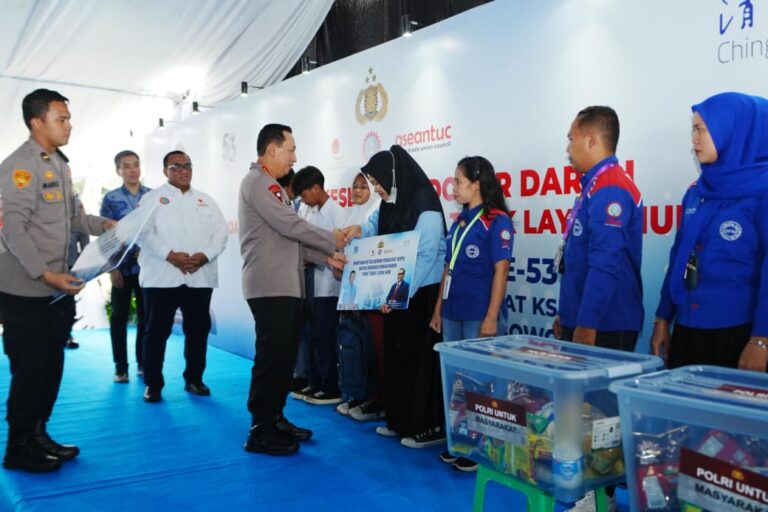 Hadiri HUT KSPSI ke-53, Kapolri Tegaskan Dukung Perjuangan Buruh