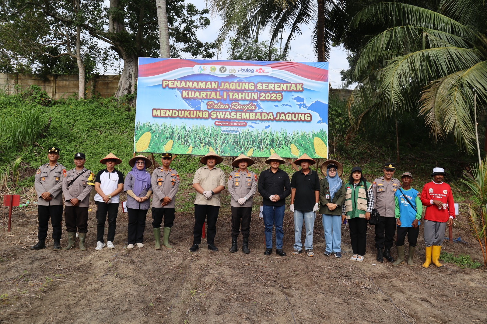 Polresta Bengkulu Tanam Jagung 1,15 Hektare dalam Program Nasional Ketahanan Pangan