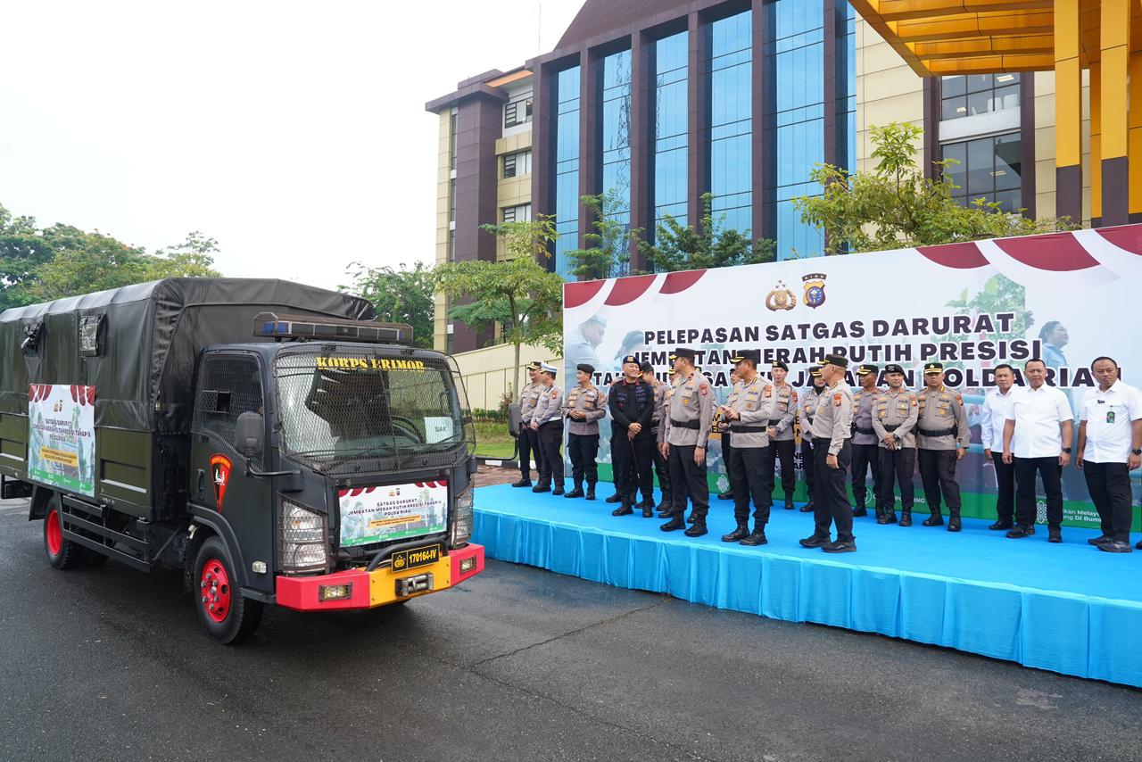 Polda Riau kembali bangun 83 jembatan merah putih presisi tahap II, 120 personel diberangkatkan
