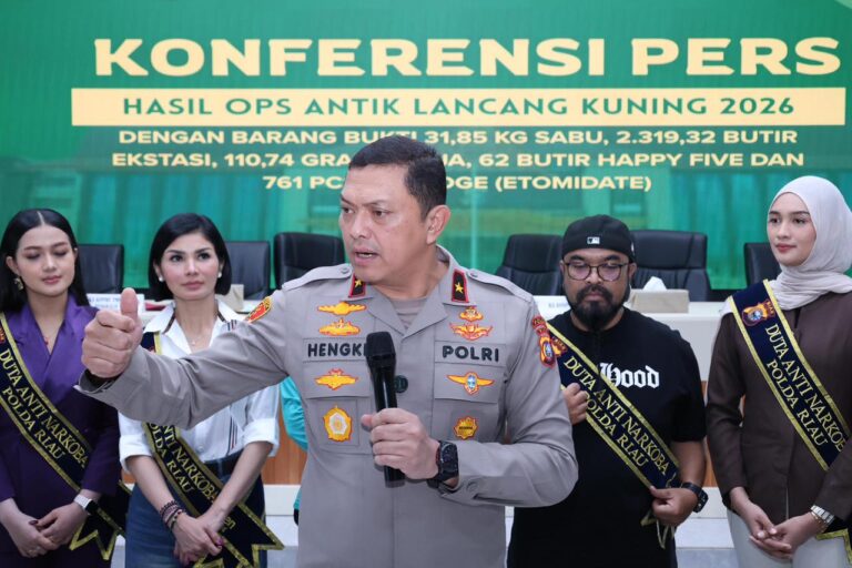 Operasi Antik LK 2026 Berakhir, Polda Riau Bongkar 435 Kasus Narkoba dan 557 Tersangka Diamankan