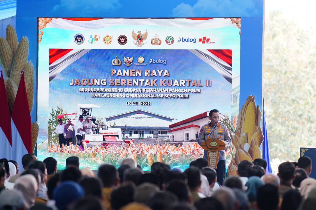 Panen Raya di Tuban, Presiden Prabowo Apresiasi Peran Polri Wujudkan Ketahanan Pangan Nasional